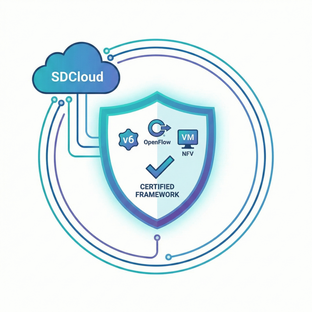 product certification framework for ipv6, openflow and nfv testing on sdcloud